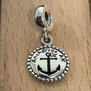 Pandora Anchorage AK Exclusive Charm Pendant, S925 Silver Bracelets